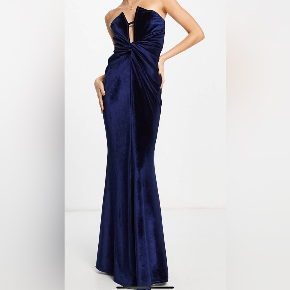 ASOS Navy Strapless Gown
